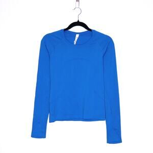 LULULEMON Swiftly Tech Long Sleeve Shirt Blazer Blue Stretch Active Women's 6